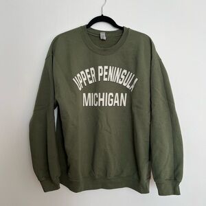 Gildan Olive Green Crewneck Sweater